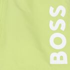 Younger Boys Green Logo Swim Shorts, 2, hi-res