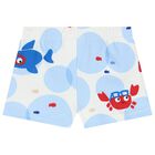 Baby Boys Blue & White Octopus Swim Shorts Set, 1, hi-res