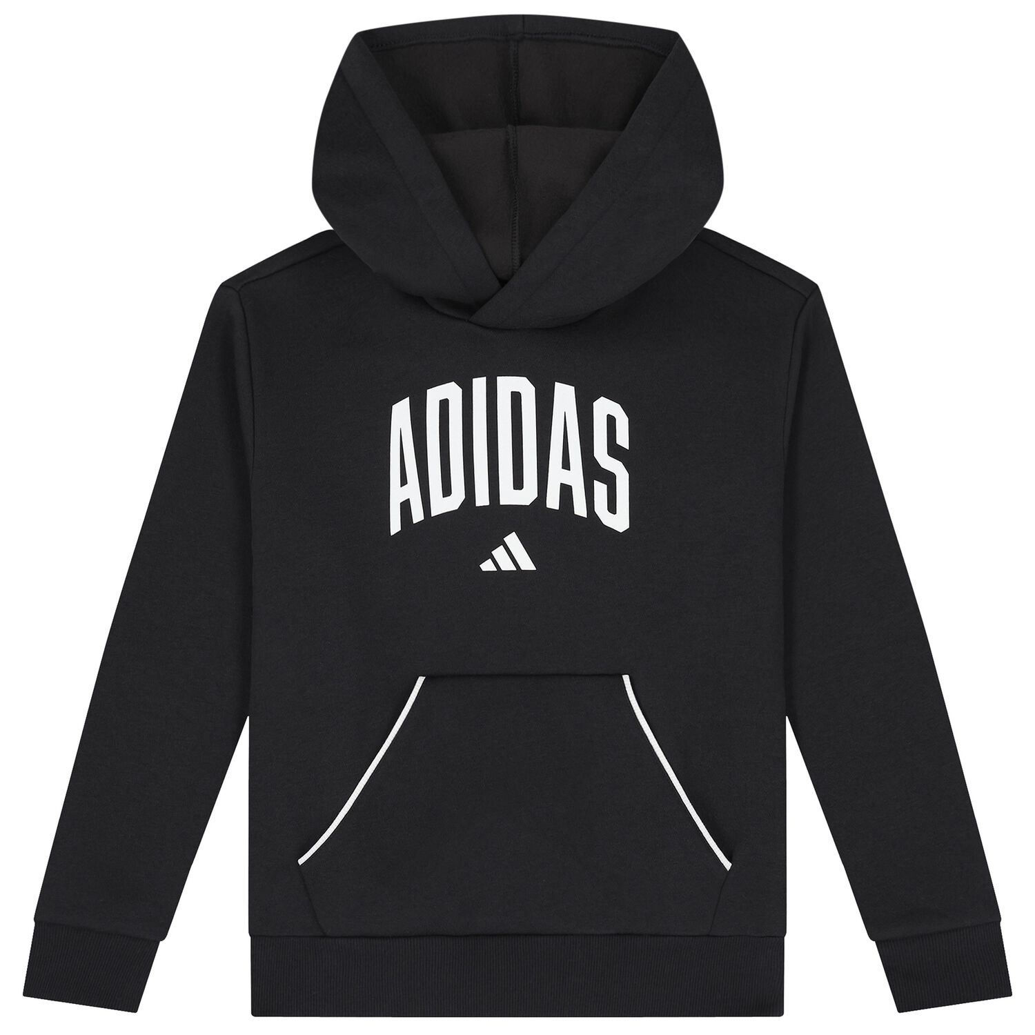 Black Logo Hooded Top, 1, hi-res