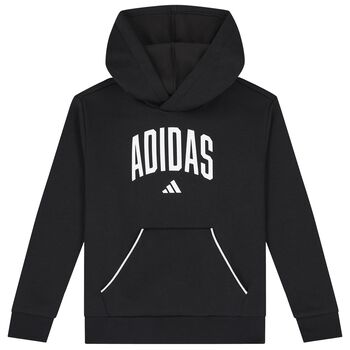 Black Logo Hooded Top