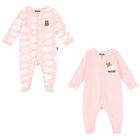 Pink Cloud Logo Babygrows (2 Pack), 3, hi-res
