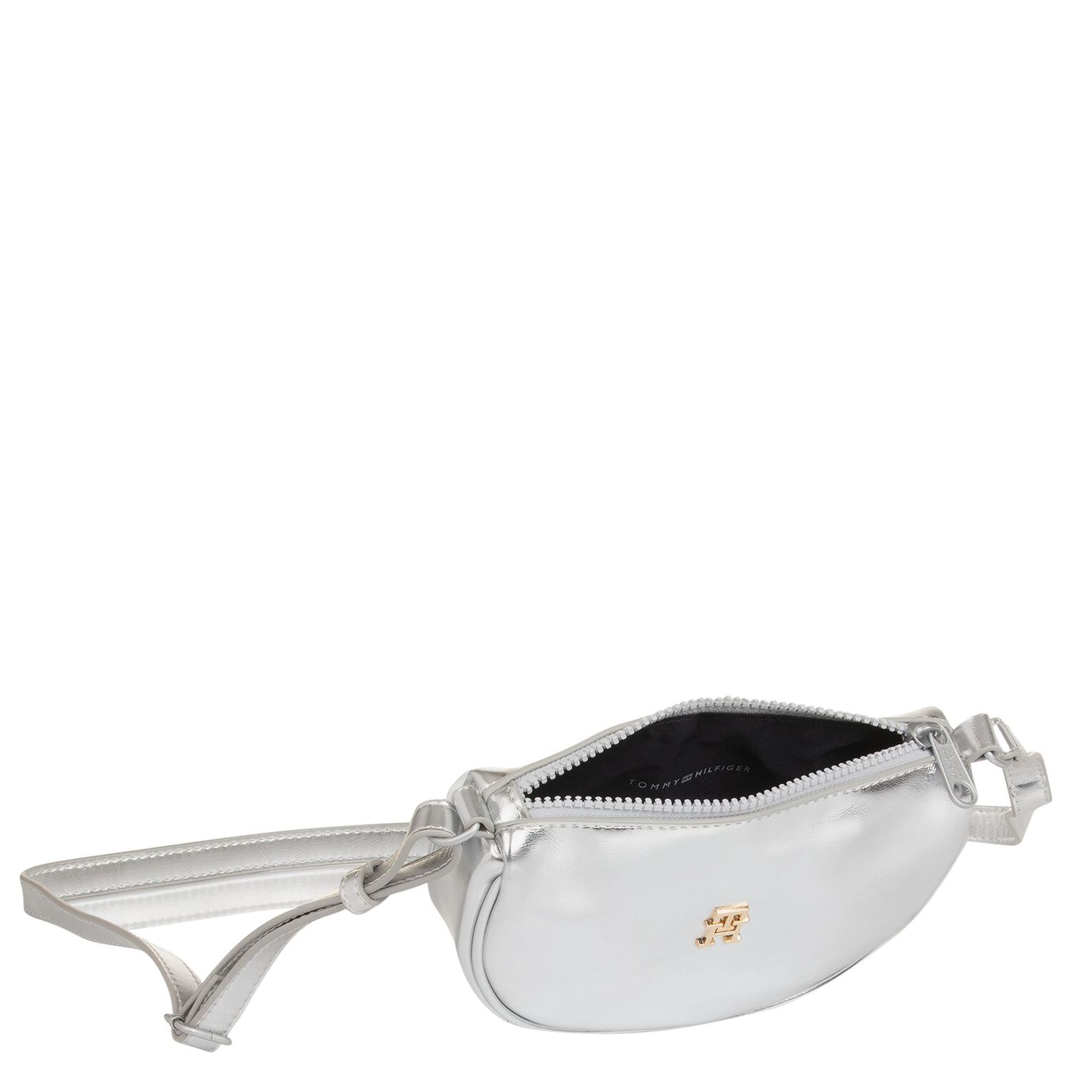 Girls Silver Logo Crossbody Bag, 1, hi-res