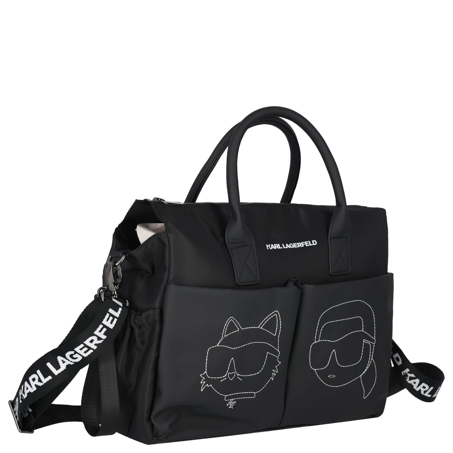 Black Ikonik Baby Changing Bag, 1, hi-res