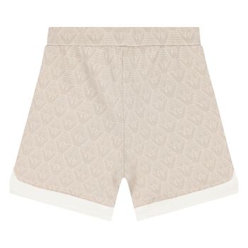 Younger Boys Beige Logo Shorts