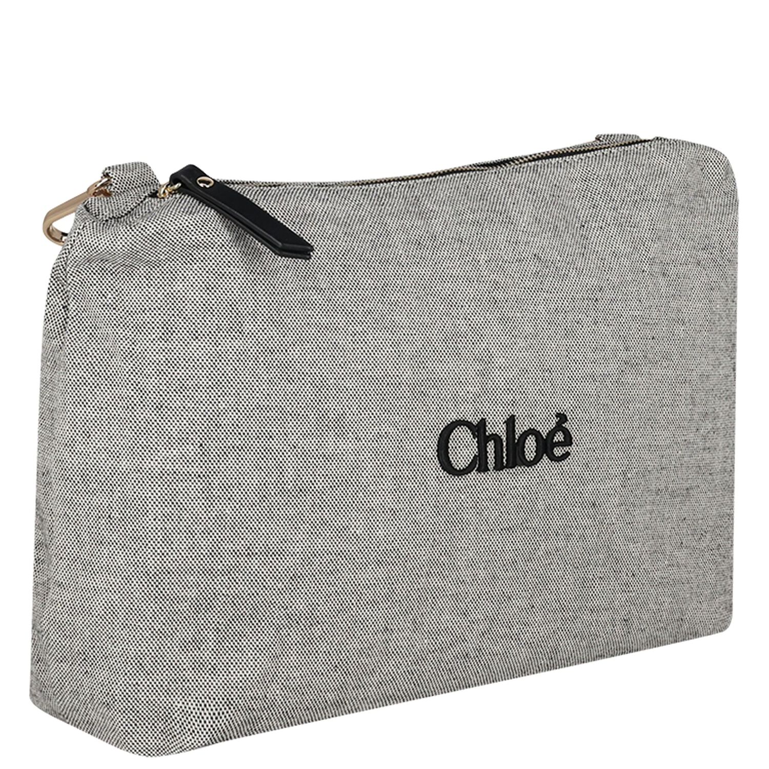 Grey Logo Canvas Baby Changing Bag ( 33cm ), 1, hi-res