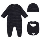 Navy Blue Logo Babygrow Gift Set, 3, hi-res
