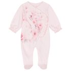 Baby Girls Pink Swan Babygrow Set, 1, hi-res