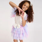 Girls Pink & Purple Tulle Skirt, 1, hi-res