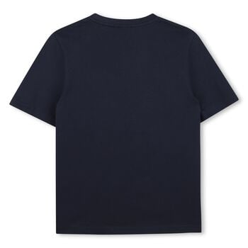 Boys Mini Me Blue Logo T-Shirt