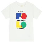 Boys White Logo T-Shirt, 1, hi-res