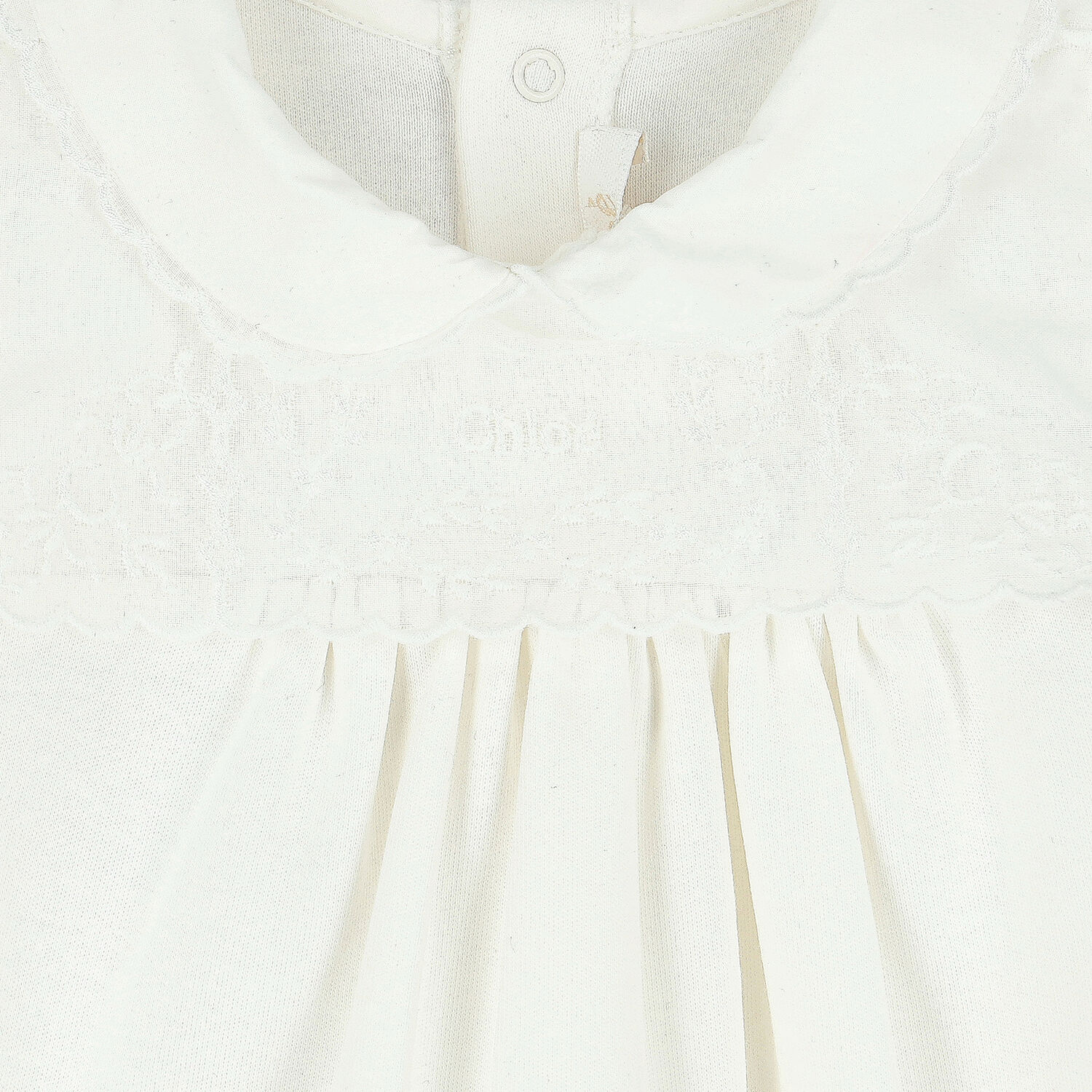 Baby Girls Ivory Logo Babygrow, 1, hi-res