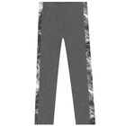 Girls White & Grey Roses Leggings Set, 1, hi-res