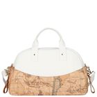 White & Beige Geo Map Baby Changing Bag , 1, hi-res