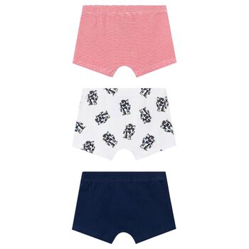 Boys Red, White & Navy Blue Boxer Shorts ( 3-Pack )