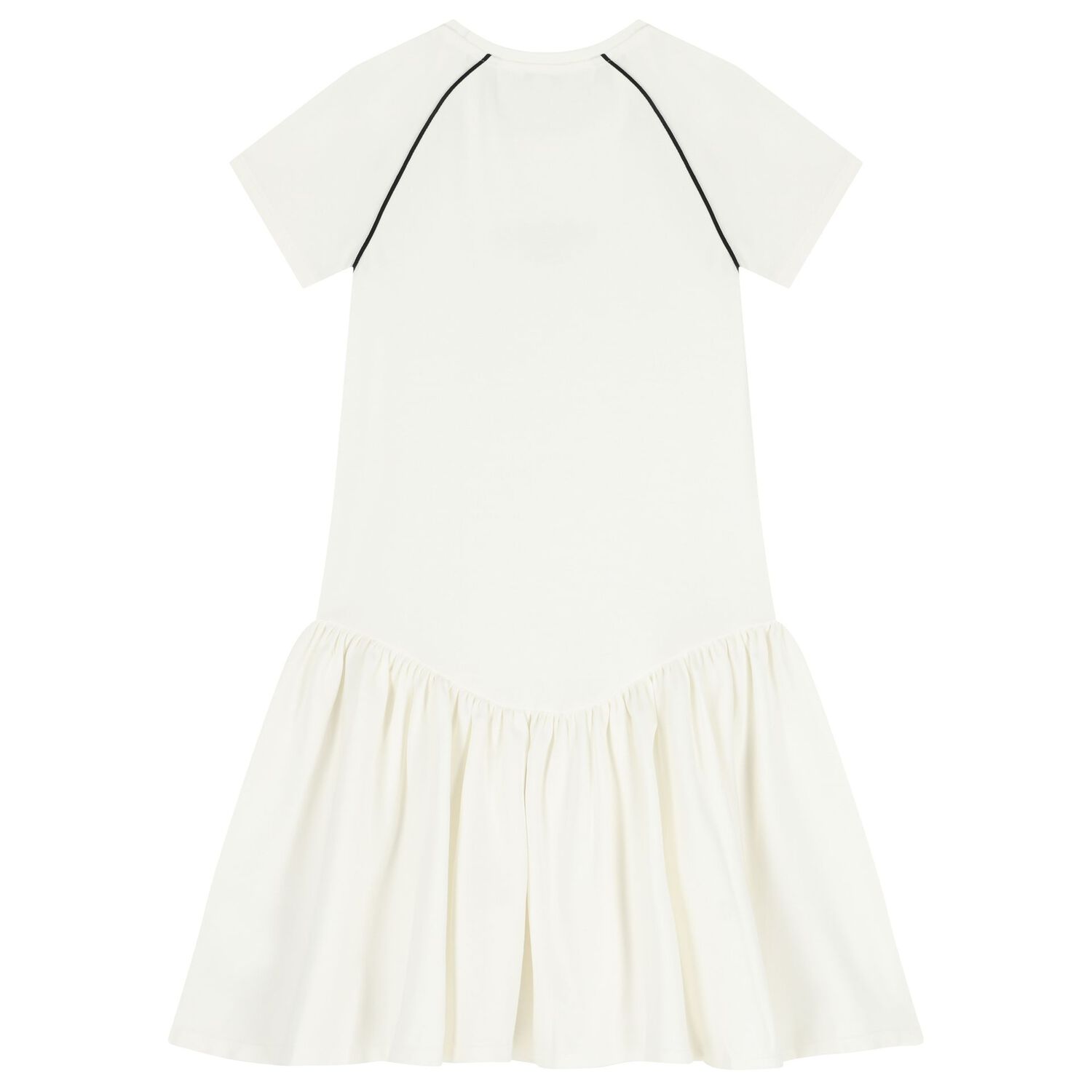 Girls Ivory Logo Dress, 1, hi-res