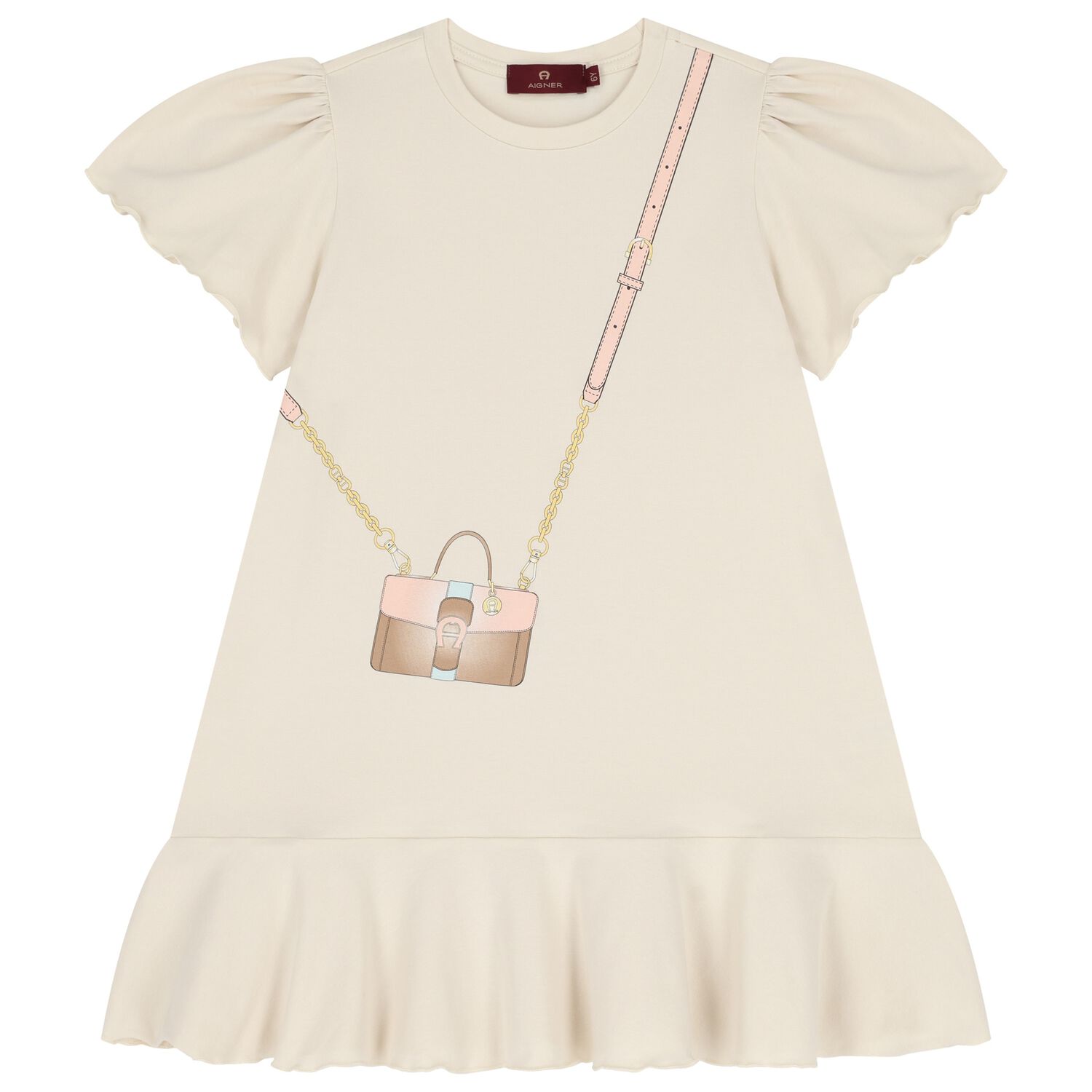 Girls Beige Crossbody Bag Dress, 1, hi-res