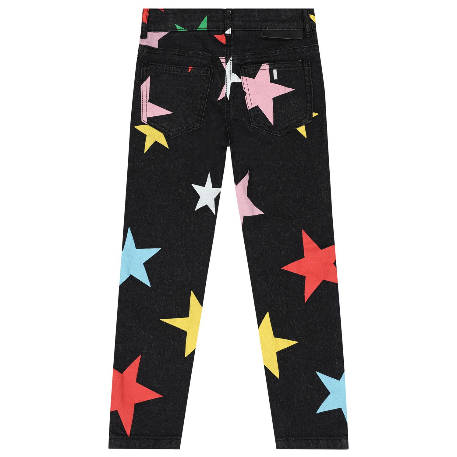 Girls Black Stars Denim Jeans, 1, hi-res image number null