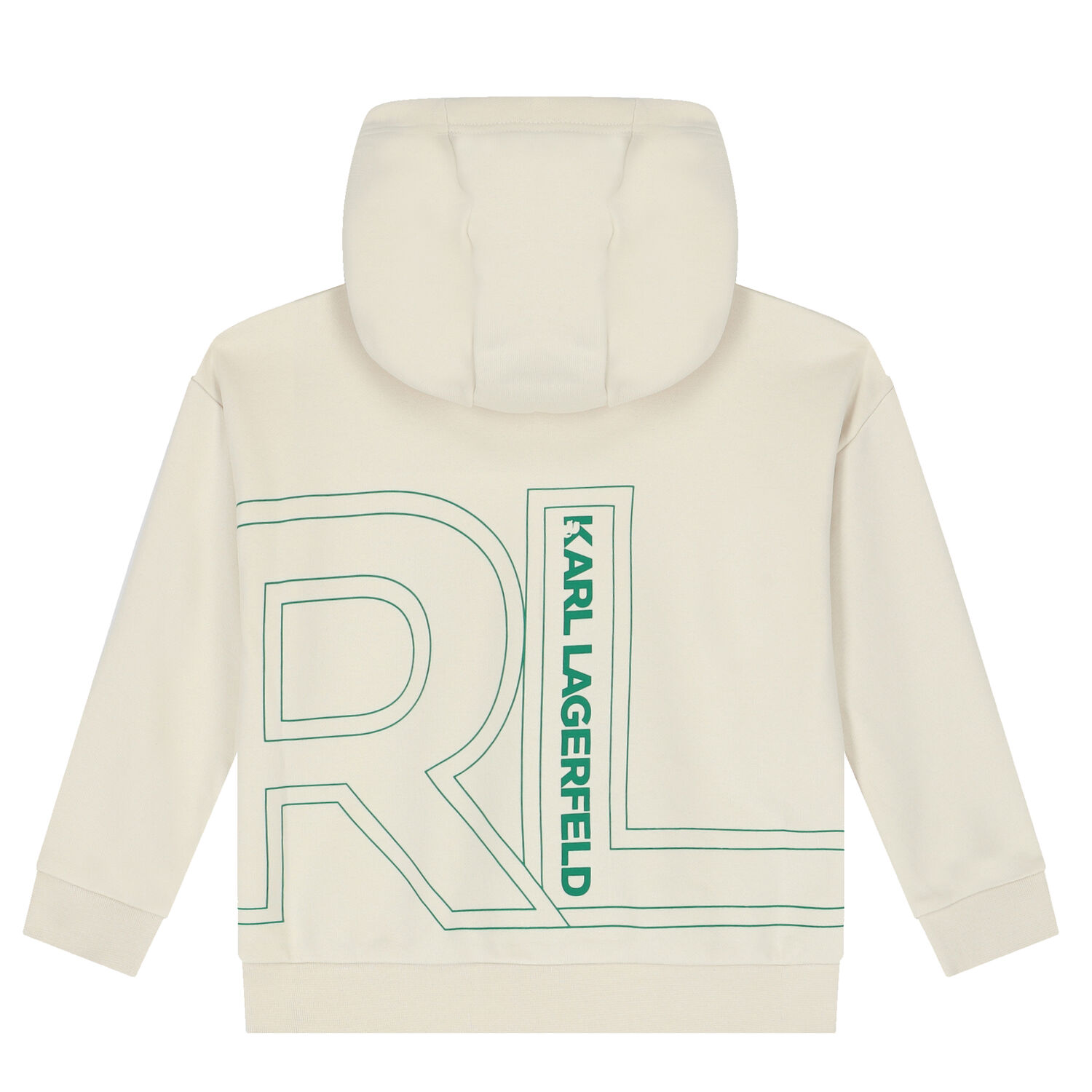 Boys Ivory Logo Hooded Top, 1, hi-res