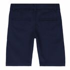 Boys Navy Cotton Shorts, 1, hi-res