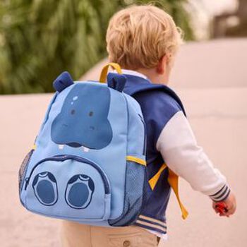 Boys Blue Hippo Backpack
