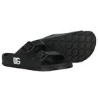 Black Logo Sandals, 1, hi-res