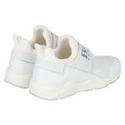 Boys White Logo Trainers, 1, hi-res