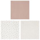 White & Beige Baby Muslin Swaddles (3-Pack), 1, hi-res