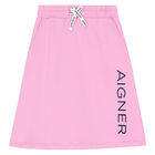Girls Pink Logo Skirt, 1, hi-res