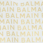 Girls White & Gold Logo Dress, 1, hi-res