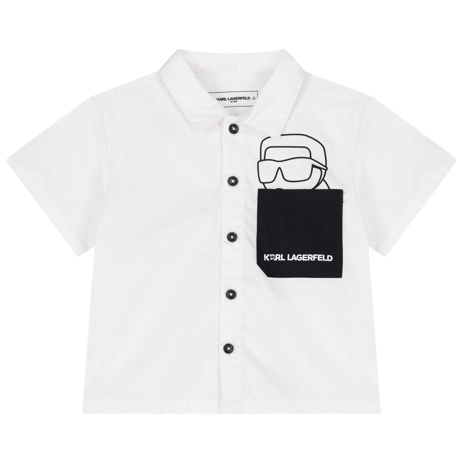 Boys White & Black Logo Shorts Set, 1, hi-res