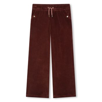 Girls Burgundy Joggers