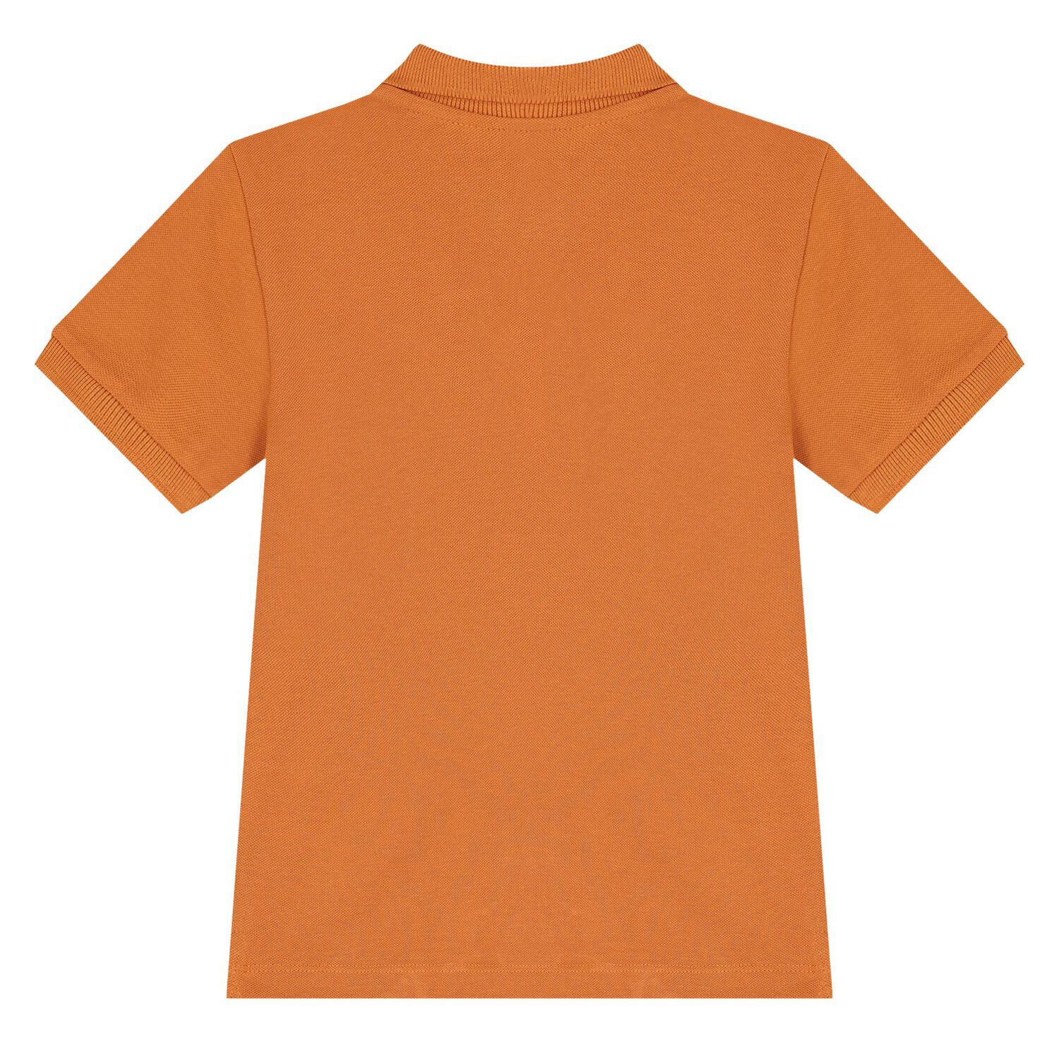 Boys Beige Logo Polo Shirt, 1, hi-res