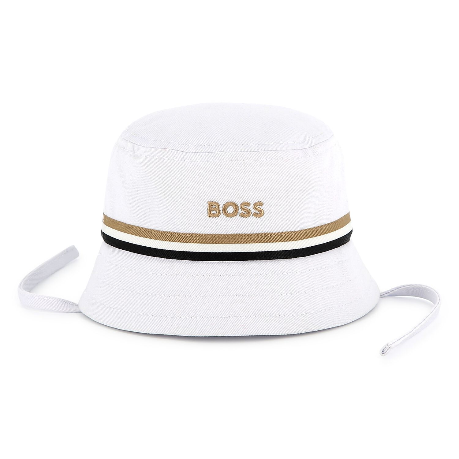 Baby Boys White Logo Hat, 1, hi-res