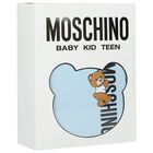 Boys Blue Teddy Bear Logo Baby Blanket, 2, hi-res