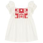 Girls Ivory & Red Leggings Set, 1, hi-res