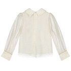 Girls Ivory & Gold Embellished Skirt Set, 1, hi-res