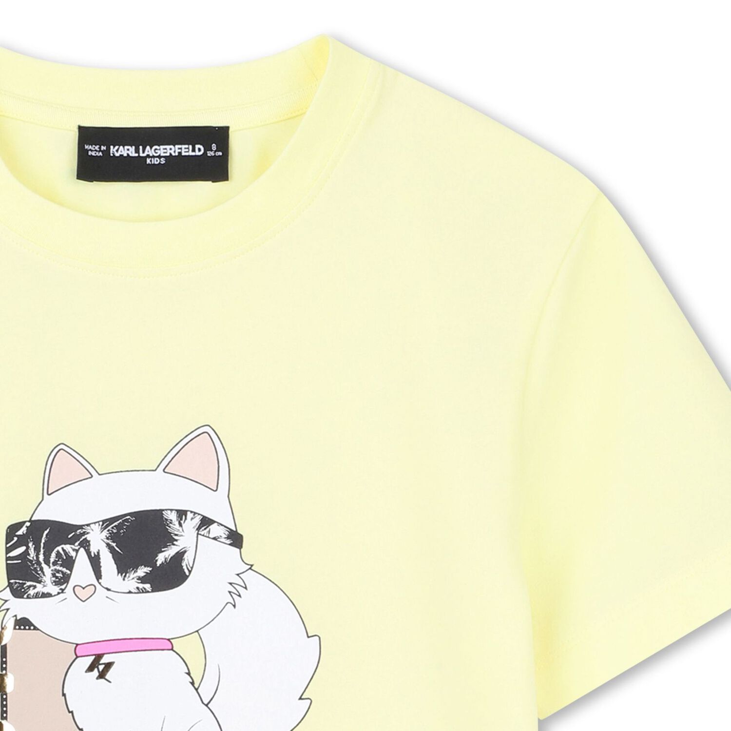 Girls Yellow Choupette T-Shirt, 1, hi-res