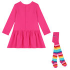 Girls Pink Logo Dress Set, 1, hi-res