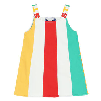 Girls Multi-Colored Striped Dress