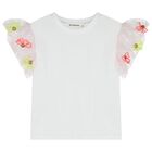 Girls White & Pink T-Shirt, 1, hi-res
