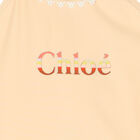 Younger Girls Pink Logo Swimsuit, 1, hi-res