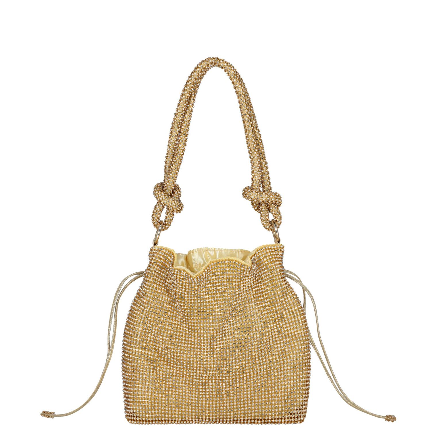 Girls Gold Rhinestones Handbag, 1, hi-res