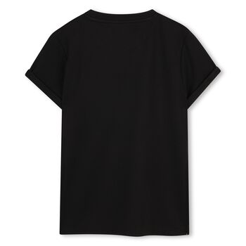 Girls Mini me Black Logo T-Shirt