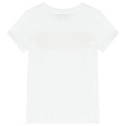 Girls White Logo T-Shirt, 1, hi-res