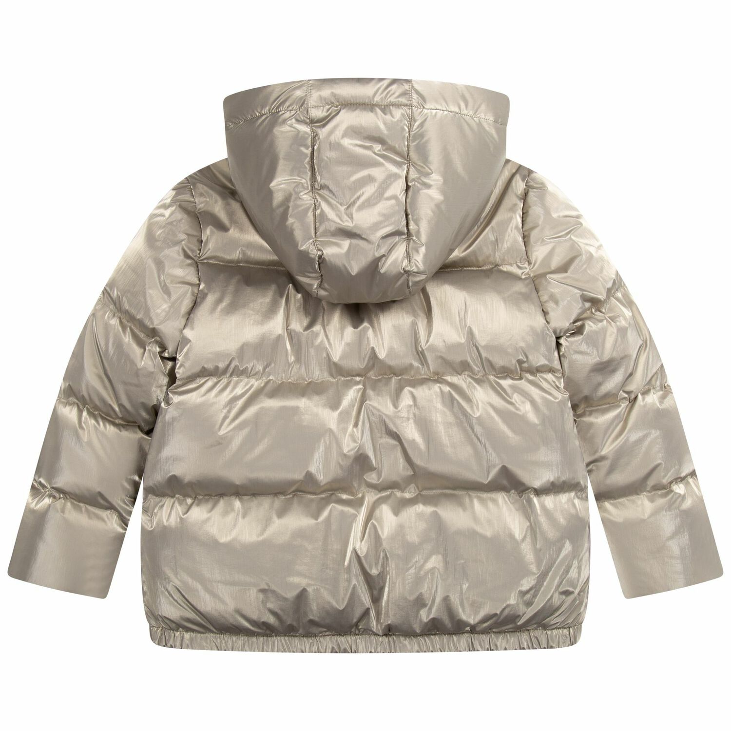 Girls Gold Logo Puffer Jacket, 1, hi-res image number null