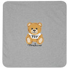 Grey Teddy Logo Baby Blanket, 2, hi-res