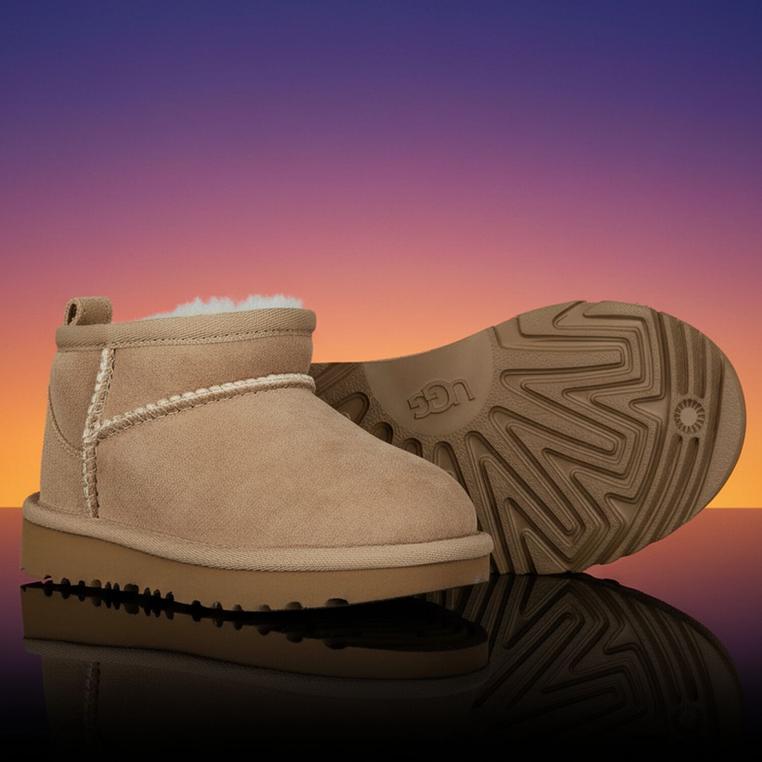 Sand Classic Ultra Mini Suede Boots, 3, hi-res