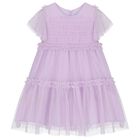Girls Lilac Tulle Dress, 2, hi-res