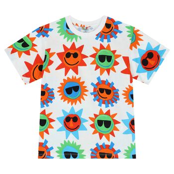 Boys White Sun T-Shirt