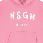 Girls Pink Logo Hooded Top, 5, hi-res
